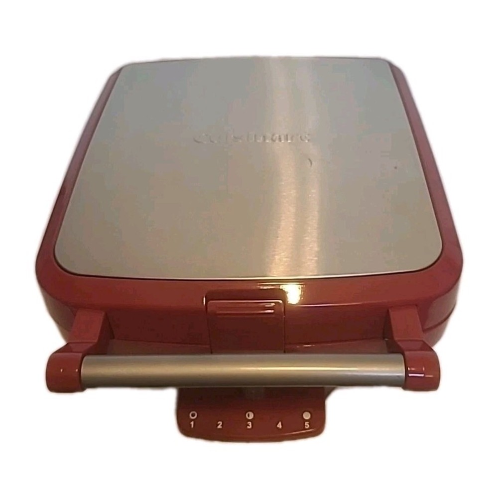 Cuisinart 4 Slice Belgian Waffle Maker WAF-150 Stainless & Red